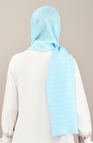 Striped Seasonal Shawl Baby Blue 901566-08