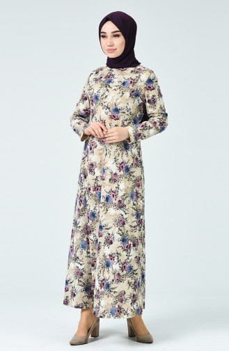 Plum Hijab Dress 1332-01