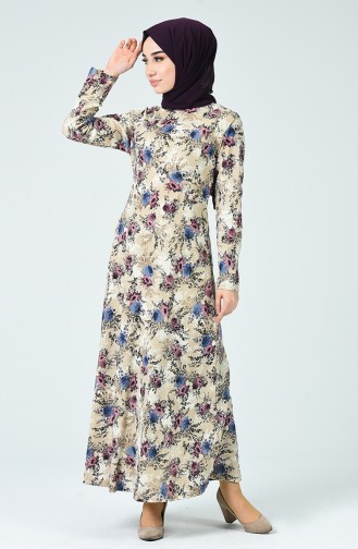 Plum Hijab Dress 1332-01