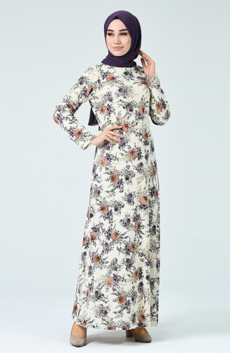 Brown Hijab Dress 1332-05