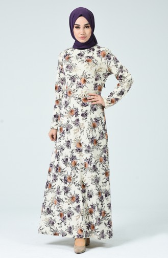 Brown Hijab Dress 1332-05