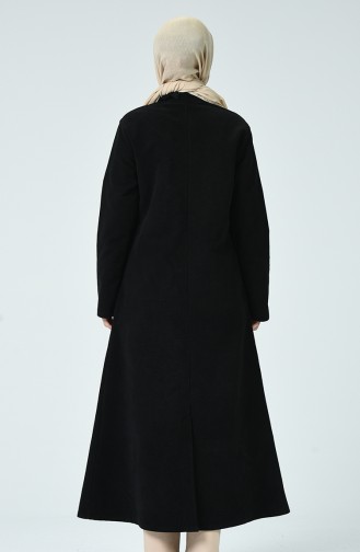 معطف طويل أسود 1035A-01