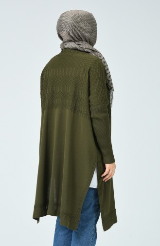 Poncho Tricot à Manches Chauve-Souris 4126-01 Khaki 4126-01