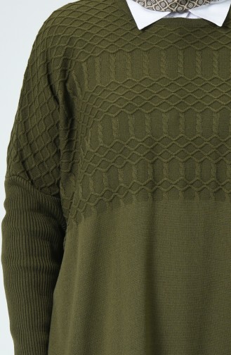 Poncho Tricot à Manches Chauve-Souris 4126-01 Khaki 4126-01