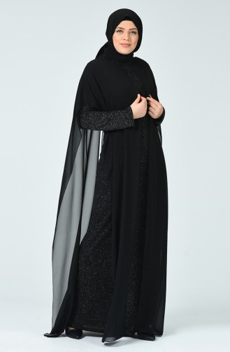 Black İslamitische Avondjurk 6287-04