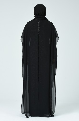 Black Hijab Evening Dress 6287-04