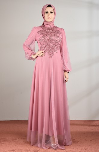 Dusty Rose İslamitische Avondjurk 5217-03