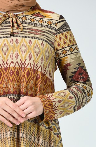 Patterned Tunic Brown Tobacco Brown 1338-01