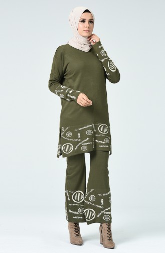 Triko Tunik Pantolon İkili Takım 0009-03 Haki