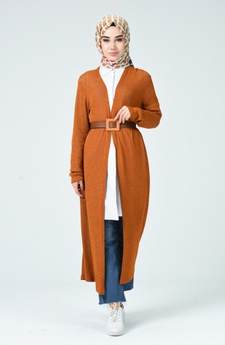 Dunkel-Senf Strickjacke 7520-14