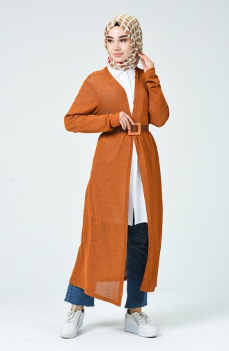 Dunkel-Senf Strickjacke 7520-14