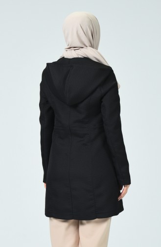 Hooded Short Coat 0757-01 Black 0757-01