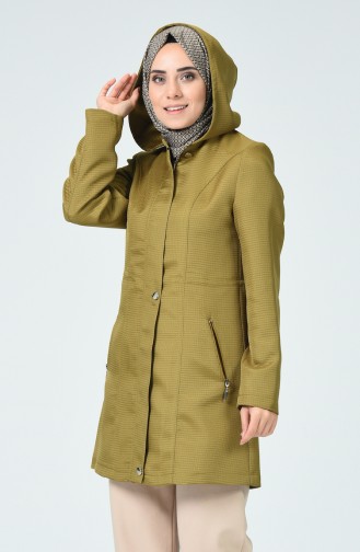 Hooded Short Coat 0757-03 Oil Green 0757-03
