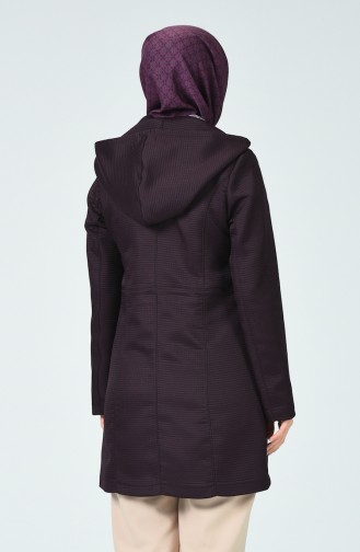 Hooded Short Coat 0757-05 Purple 0757-05