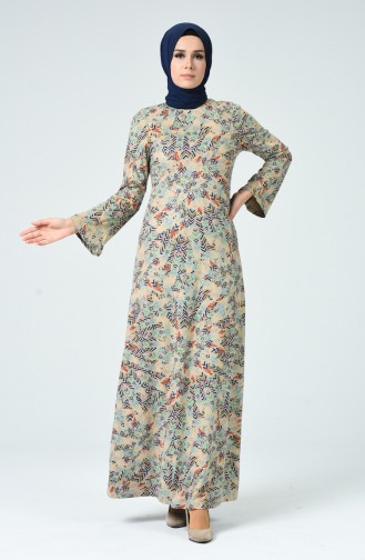 Navy Blue Hijab Dress 1337-02