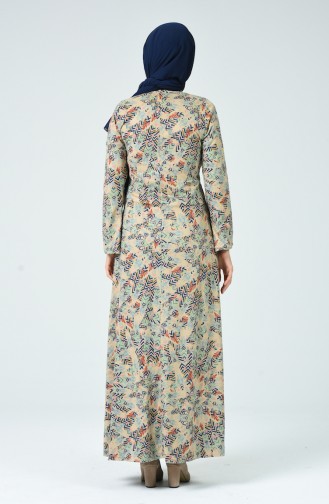 Navy Blue Hijab Dress 1337-02