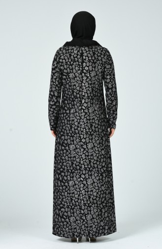 Black Hijab Dress 9669-01