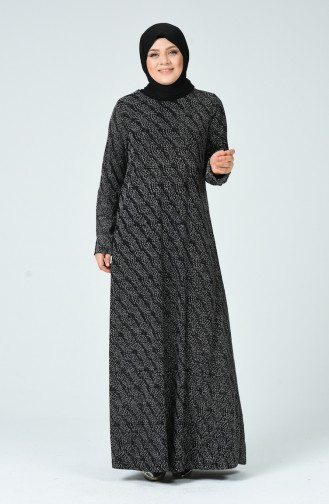 Black Hijab Dress 9669A-01