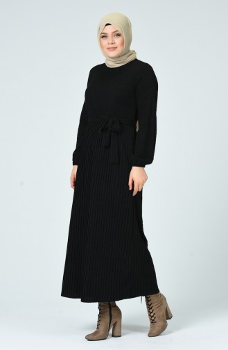 Black Hijab Dress 6016-03