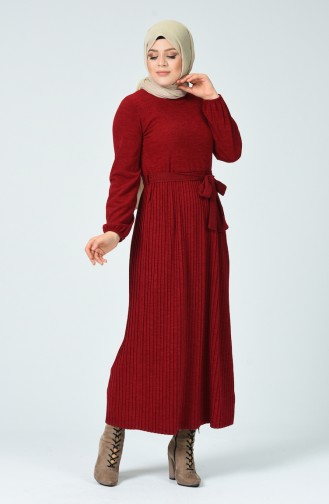فستان أحمر كلاريت 6016-06