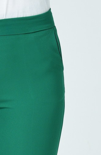 Straight Trousers With Pockets Green 2062-10
