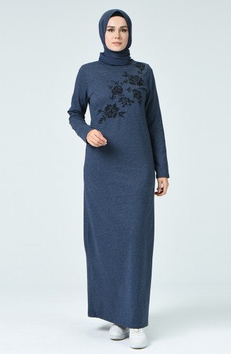 Indigo Hijab Dress 3115-07