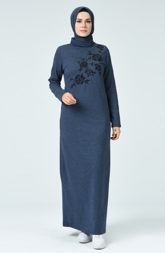 Embroidered Dress 3115-07 Indigo 3115-07