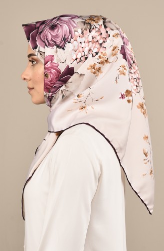 Patterned Rayon Scarf Beige 70142-06