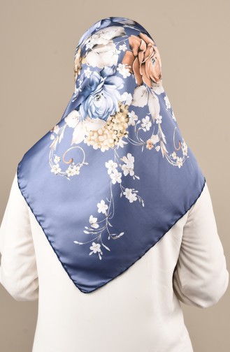 Patterned Rayon Scarf Indigo 70142-12