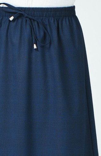 Waist Elastic Skirt Navy Blue 1211ETK-01