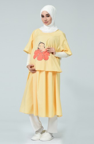 Robe Pour L accouchement DE19ADS Jaune 19ADS