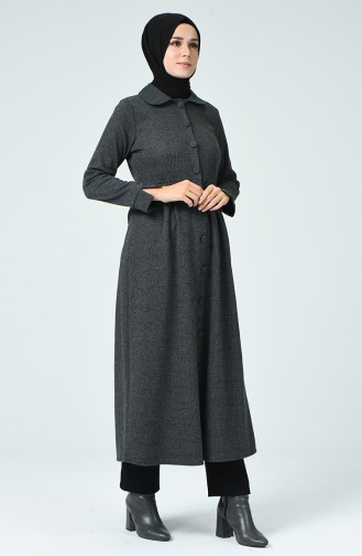 Buttoned Winter Cape Anthracite 1981A-02
