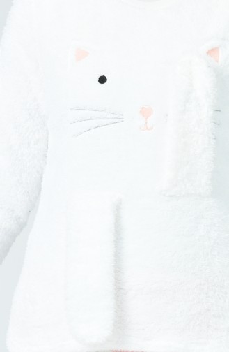 Ensemble Pyjama Brodée à Carreaux Pour Femme MBY1509 Blanc 1509