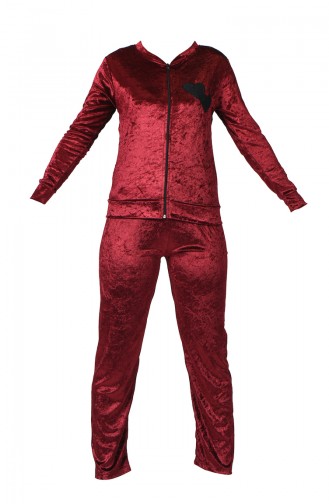 Claret red Pyjama 1523-01