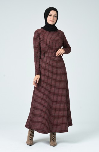 Beige-Rose Hijab Kleider 0017-04