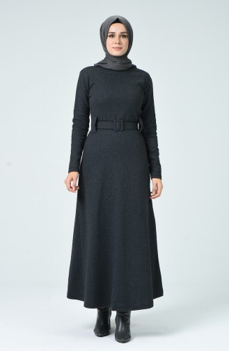 Anthracite Hijab Dress 0018-02