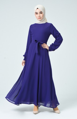 Purple Hijab Dress 1712-03