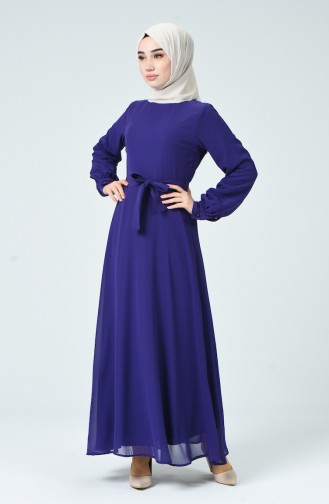 Chiffon Kleid mit Band 1712-03 Lila 1712-03