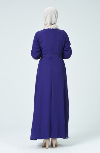 Purple Hijab Dress 1712-03