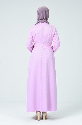 Jacquard Belted Dress 60079-01 Lilac 60079-01