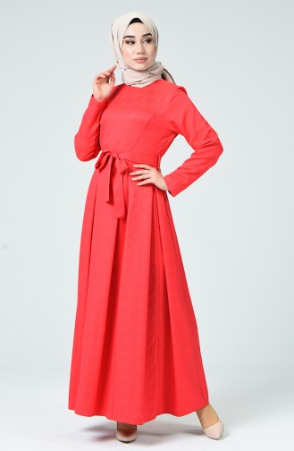 Coral Hijab Dress 60079-07