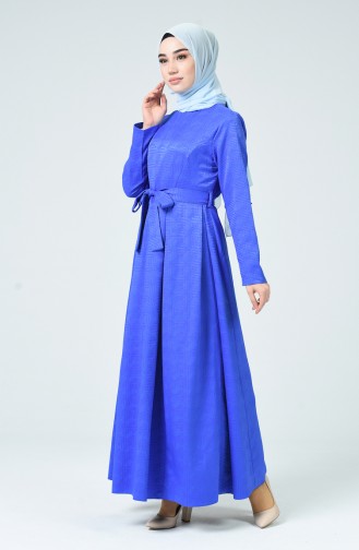 Saxe Hijab Dress 60079-09