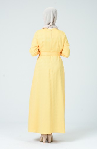 Yellow Hijab Dress 60079-12