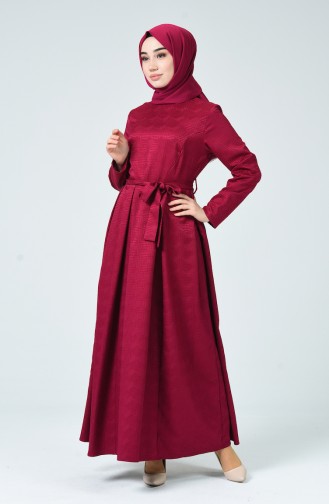 Plum Hijab Dress 60079-13