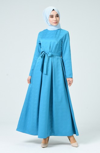 Turquoise Hijab Dress 60079-14