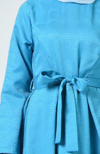 Turquoise Hijab Dress 60079-14
