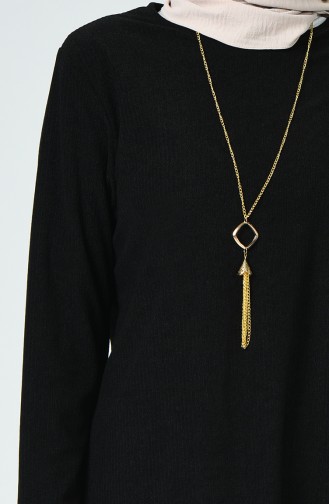 Tunique Velours Avec Collier 0031-02 Noir 0031-02