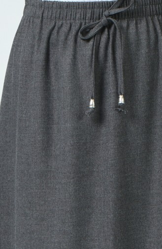 Waist Elastic Woven Skirt Anthracite 1208ETK-02