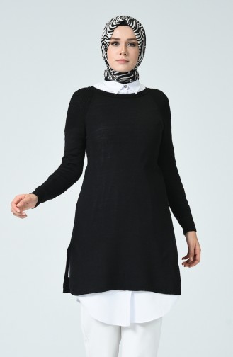 Schwarz Pullover 0548-05