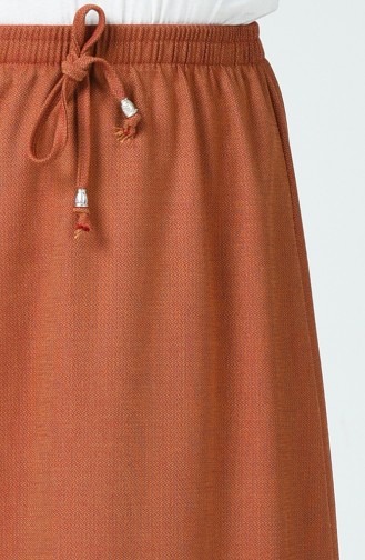 Waist Elastic Woven Skirt Brick 1210ETK-01
